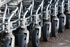 Shopping cart wheels