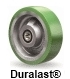 Hamilton’s classic liquid cast 95A polyurethane tread bonded to heavy duty iron center.