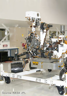 On Earth, Mars Rover Rolls on Hamilton