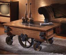 The Manliest Coffee Table Ever. On Casters.
