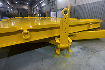 Hamilton Casters Rolling on Steel Plates for Earthquake Simulator