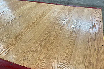 Hardwood Deck of the XT3782 Four Wheel Steer Trailer