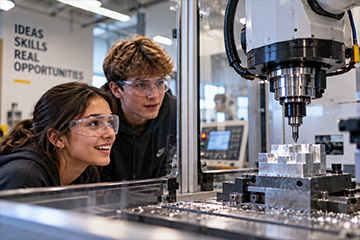 Students Watching Manufacturing