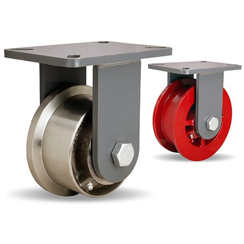Track Wheel Casters VGroove, UGrooved or Flanged