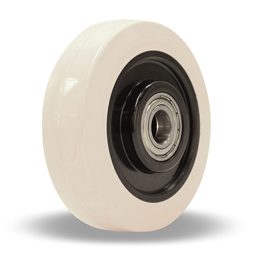 4in. Noiseless Ultratherm White Rubber Wheel