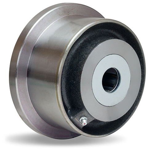 Double Flanged Track Wheel 9-1/4 Diameter x 1-1/2 Face x 3-1/4 Hub length with 1 Roller Bearing 
